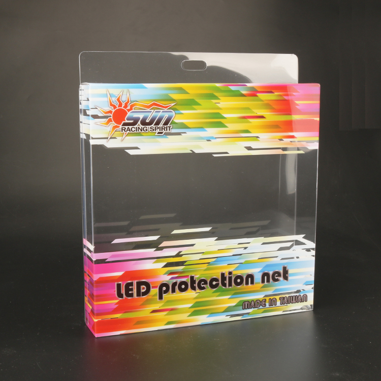 Hộp nhựa trong suốt bao bì lưới bảo vệ đèn LED